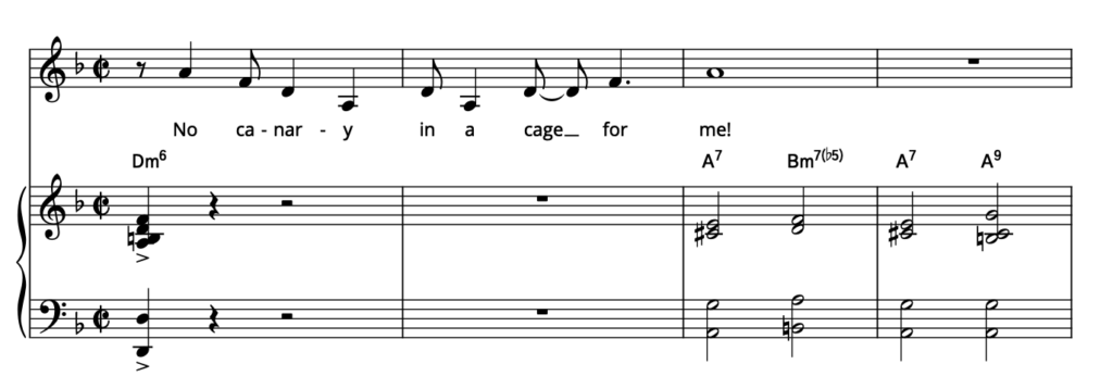The opening bars of 'Forget About The Boy' from Thoroughly Modern Millie.